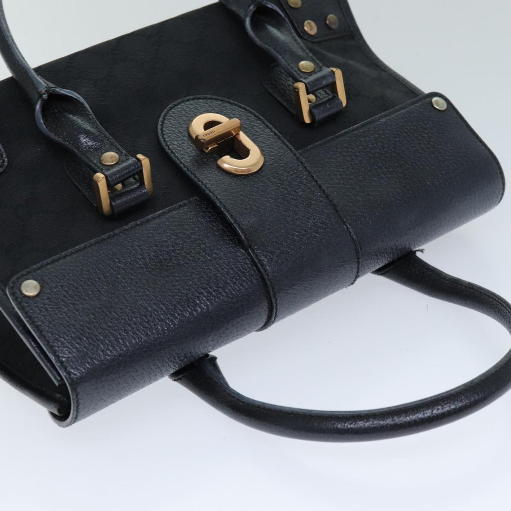 GUCCI GG Canvas Hand Bag Black 124286 76395