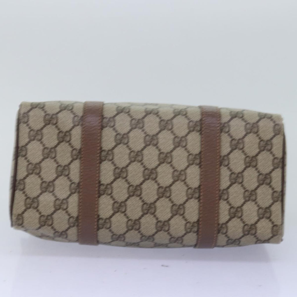 GUCCI GG Supreme Web Sherry Line Boston Bag PVC Beige 002 615 6838 76396