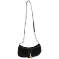 GUCCI Shoulder Bag Suede Black 001 4115 76397