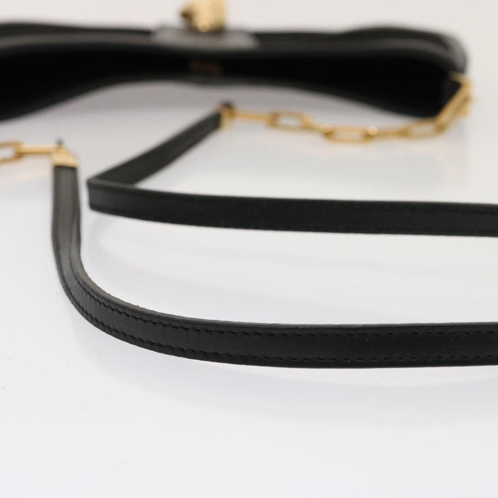 GUCCI Shoulder Bag Suede Black 001 4115 76397