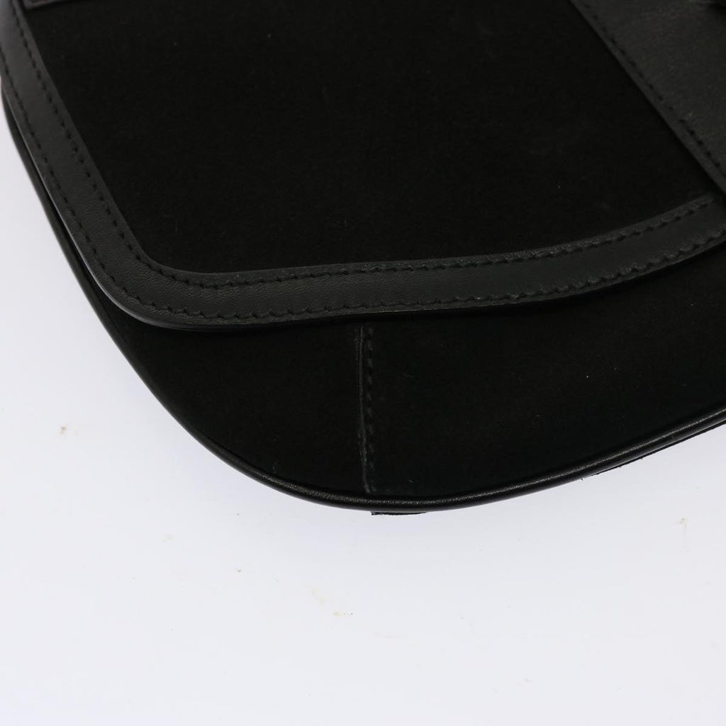 GUCCI Shoulder Bag Suede Black 001 4115 76397