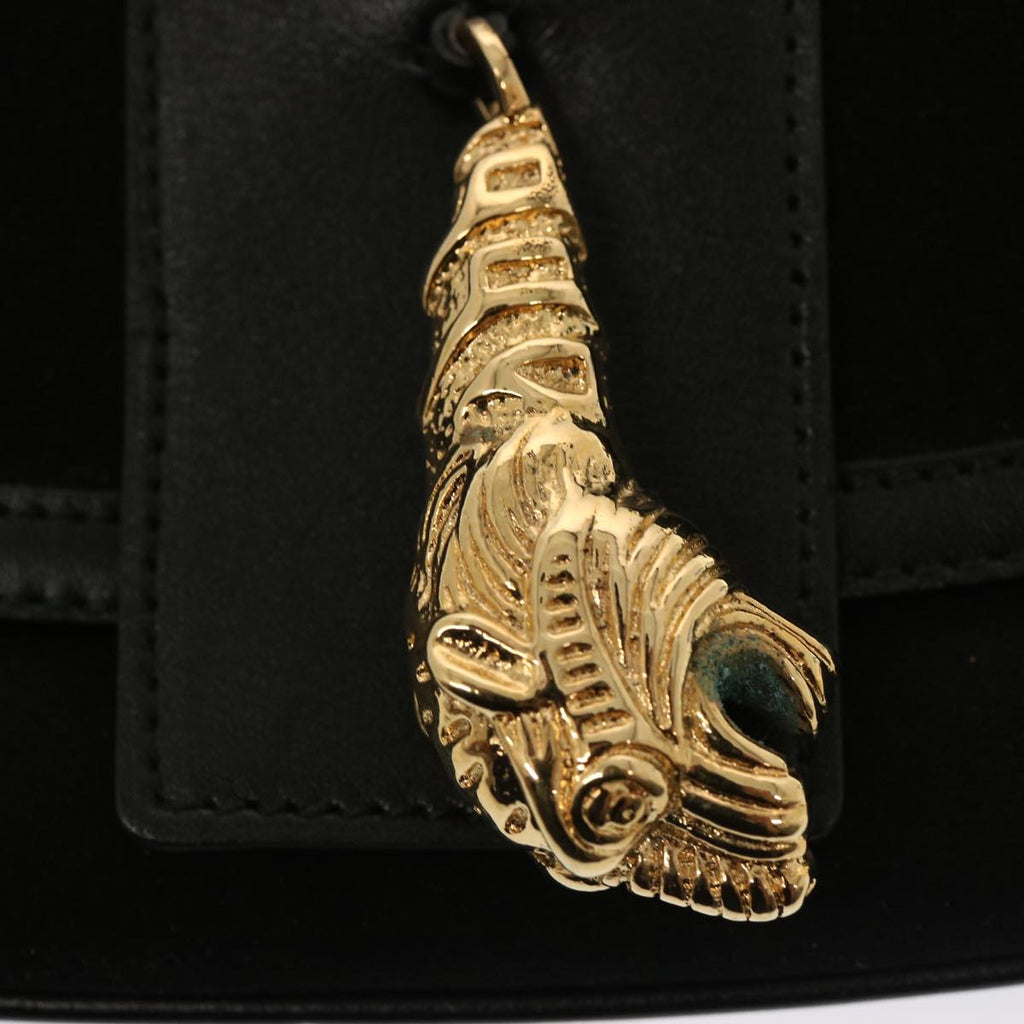 GUCCI Shoulder Bag Suede Black 001 4115 76397