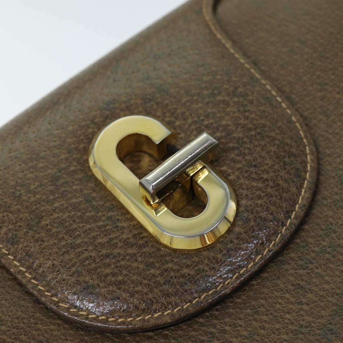 GUCCI Shoulder Bag Leather Brown 76400