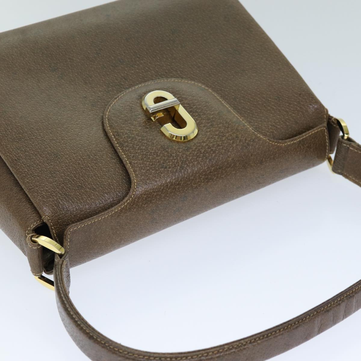 GUCCI Shoulder Bag Leather Brown 76400