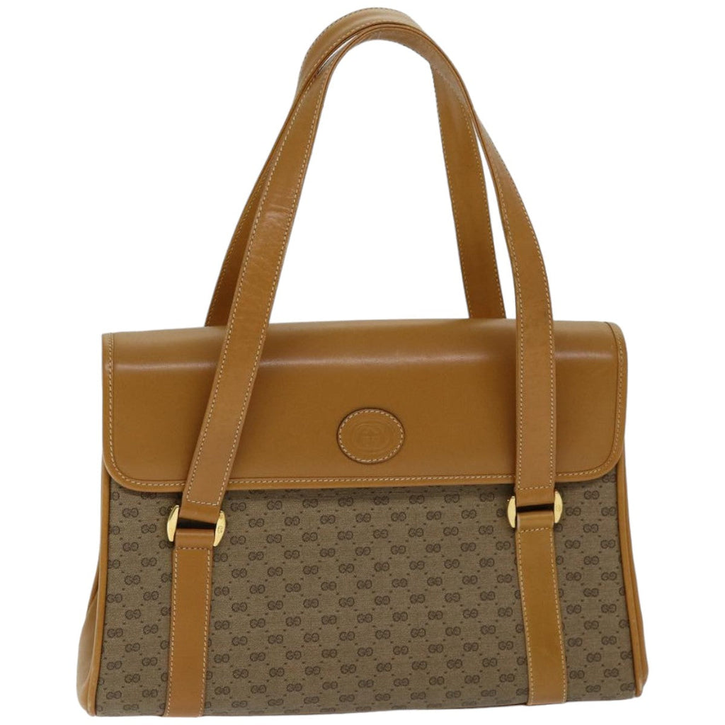 GUCCI Micro GG Supreme Hand Bag PVC Leather Beige 000 116 0089 76401