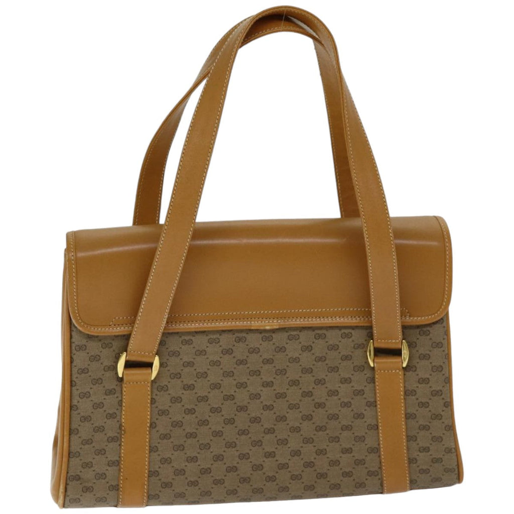 GUCCI Micro GG Supreme Hand Bag PVC Leather Beige 000 116 0089 76401