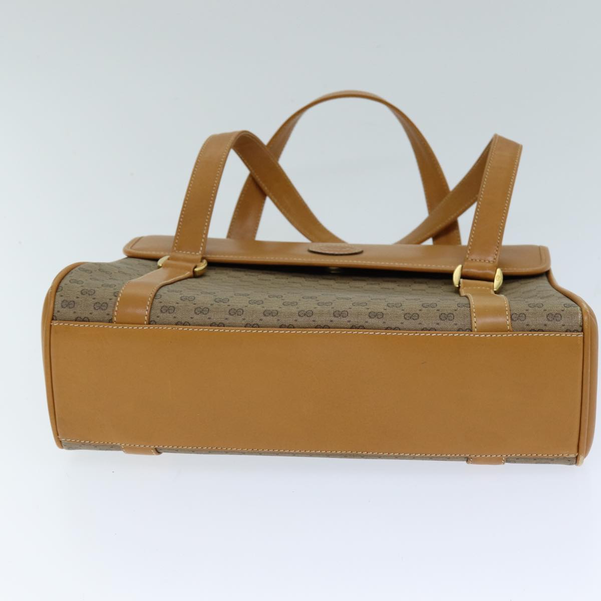 GUCCI Micro GG Supreme Hand Bag PVC Leather Beige 000 116 0089 76401