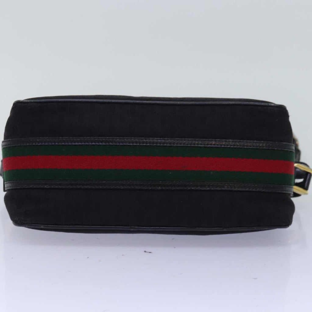 GUCCI Micro GG Canvas Web Sherry Line Shoulder Bag Black 67 01 4426 76402