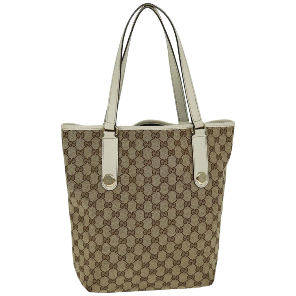 GUCCI GG Canvas Tote Bag Beige 153009 76417