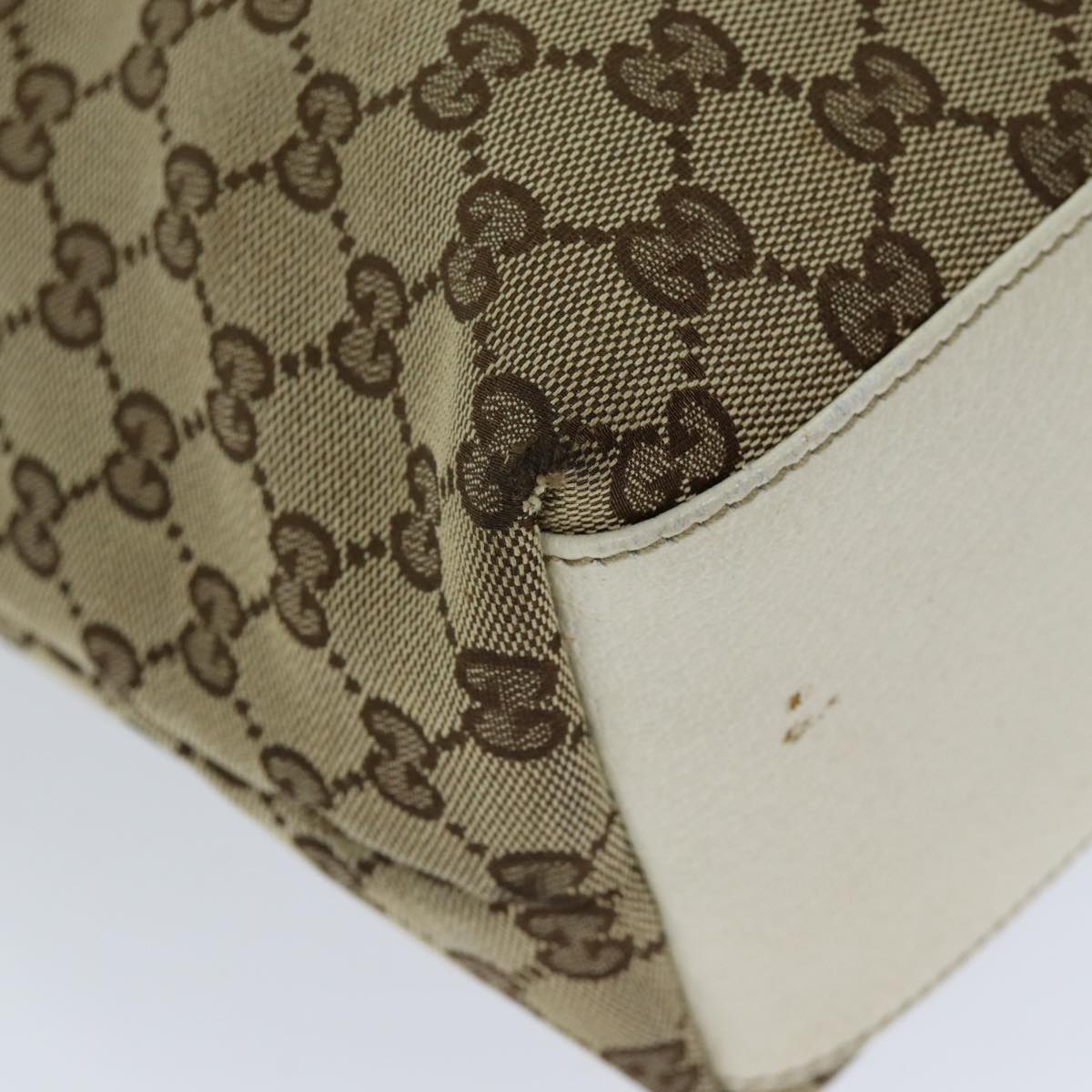 GUCCI GG Canvas Tote Bag Beige 153009 76417
