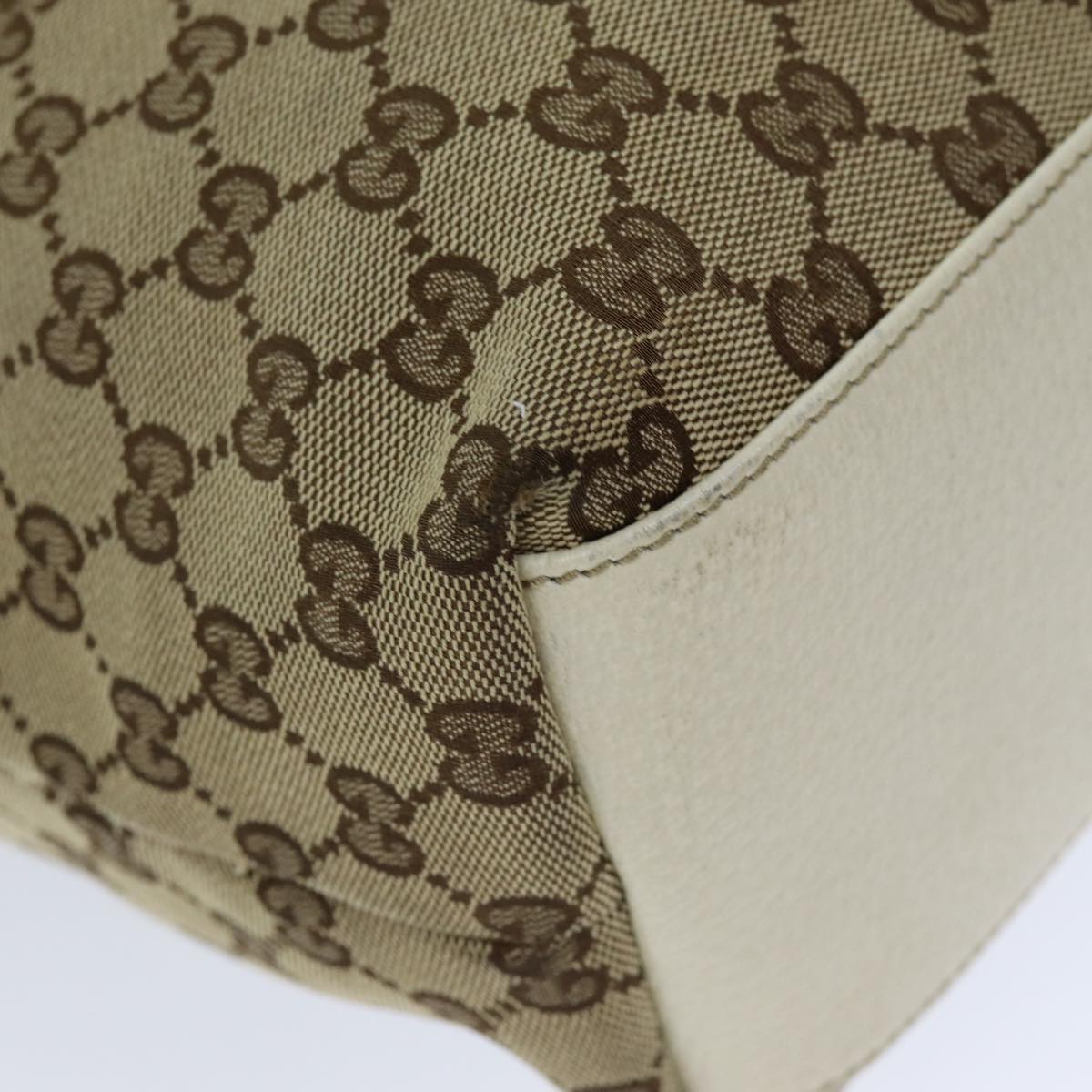 GUCCI GG Canvas Tote Bag Beige 153009 76417