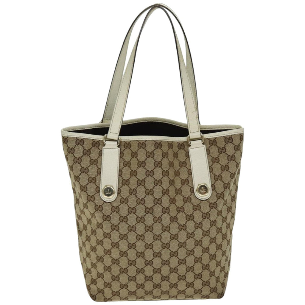 GUCCI GG Canvas Tote Bag Beige 153009 76417