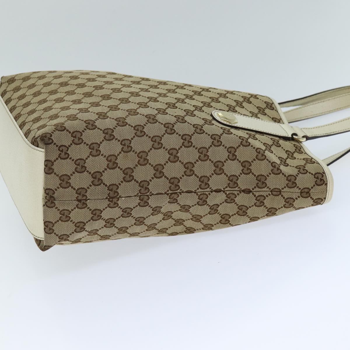 GUCCI GG Canvas Tote Bag Beige 153009 76417