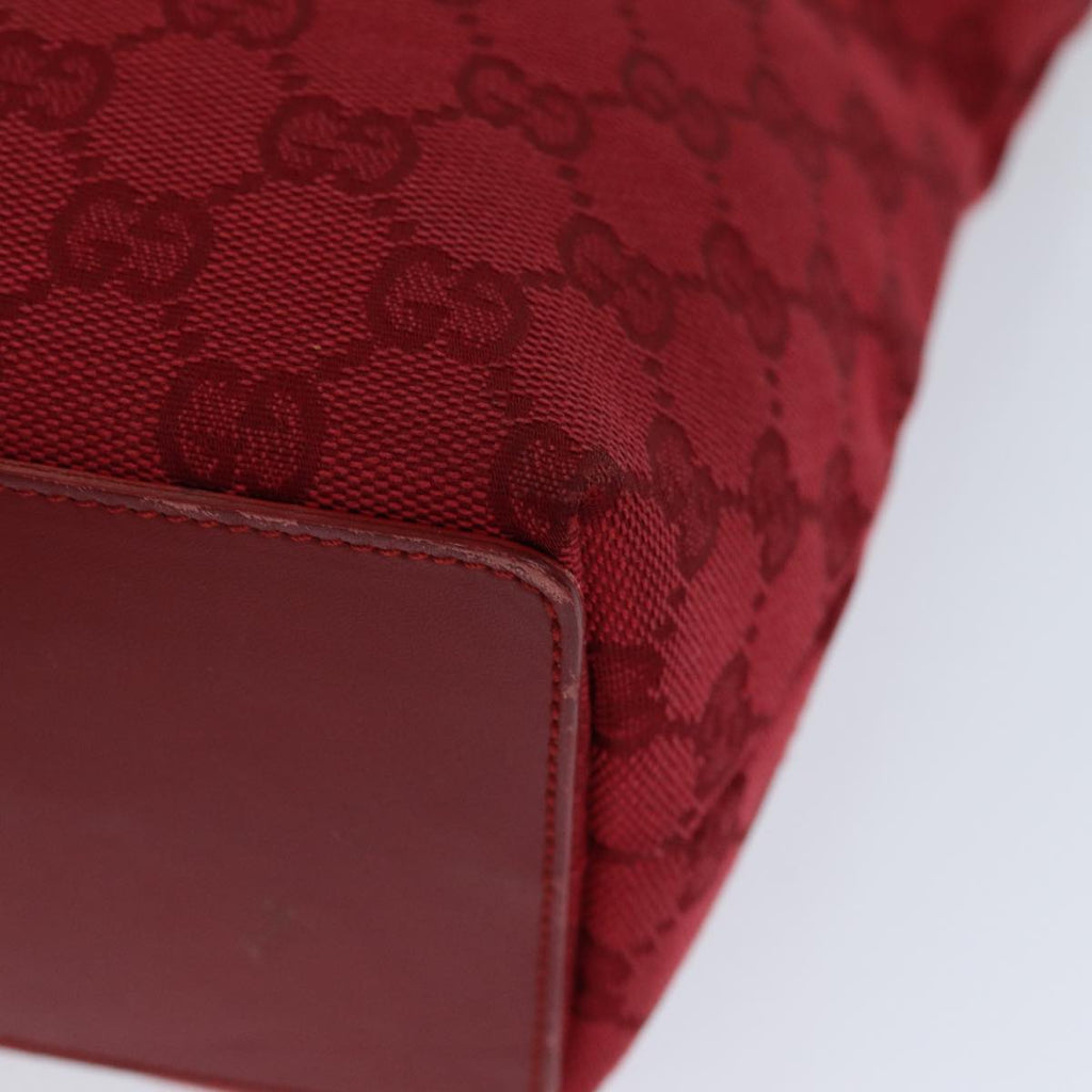 GUCCI GG Canvas Tote Bag Red 002 1099 76418
