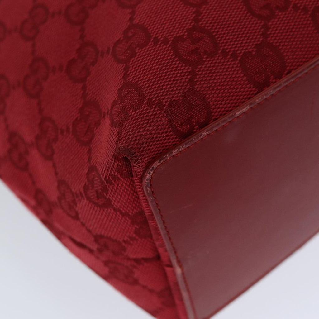 GUCCI GG Canvas Tote Bag Red 002 1099 76418