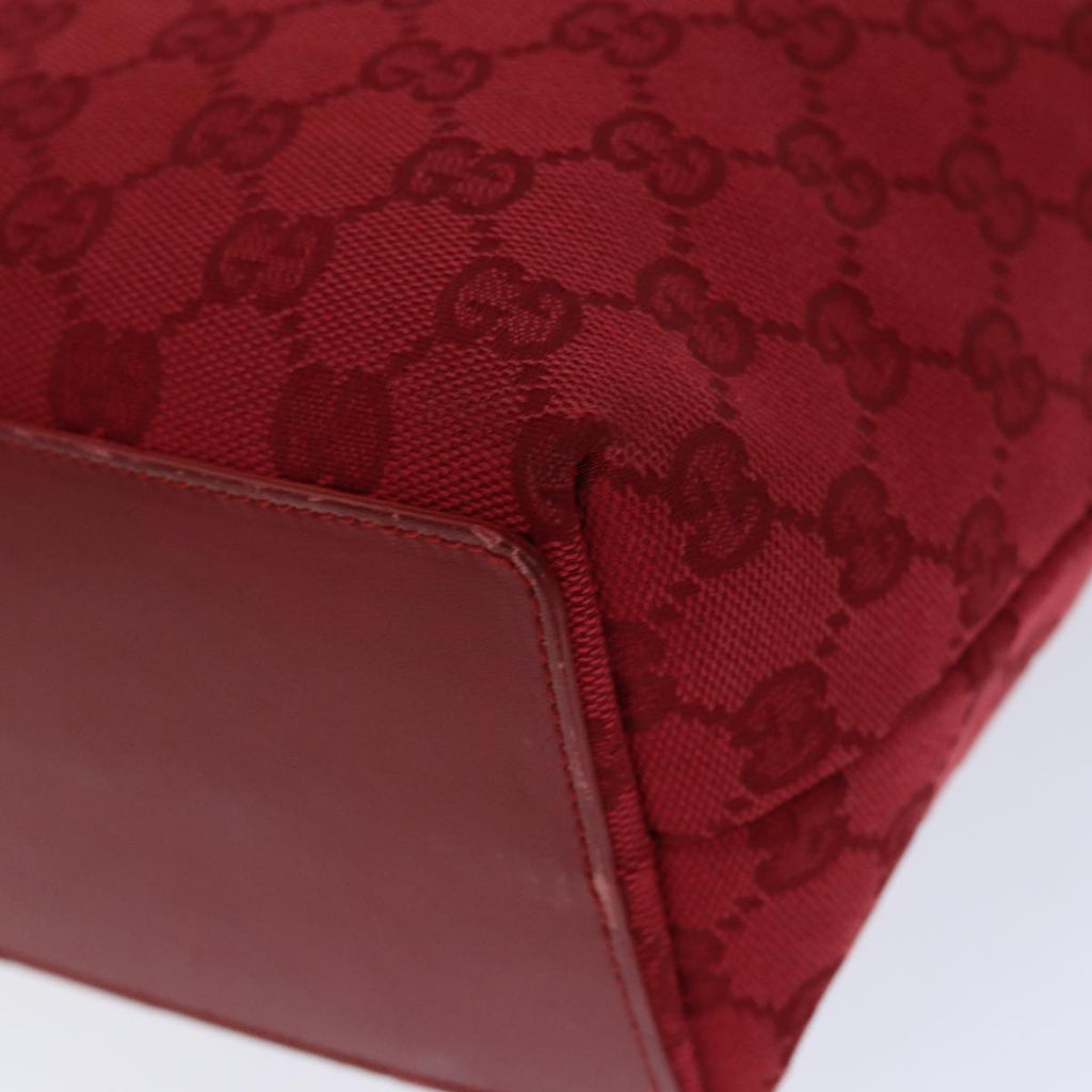 GUCCI GG Canvas Tote Bag Red 002 1099 76418