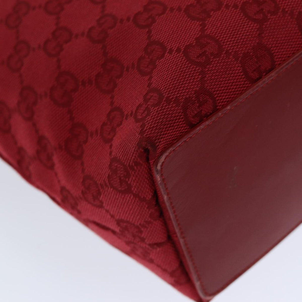 GUCCI GG Canvas Tote Bag Red 002 1099 76418