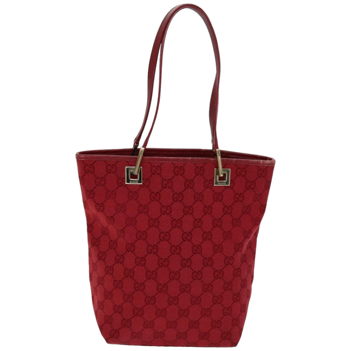 GUCCI GG Canvas Tote Bag Red 002 1099 76418