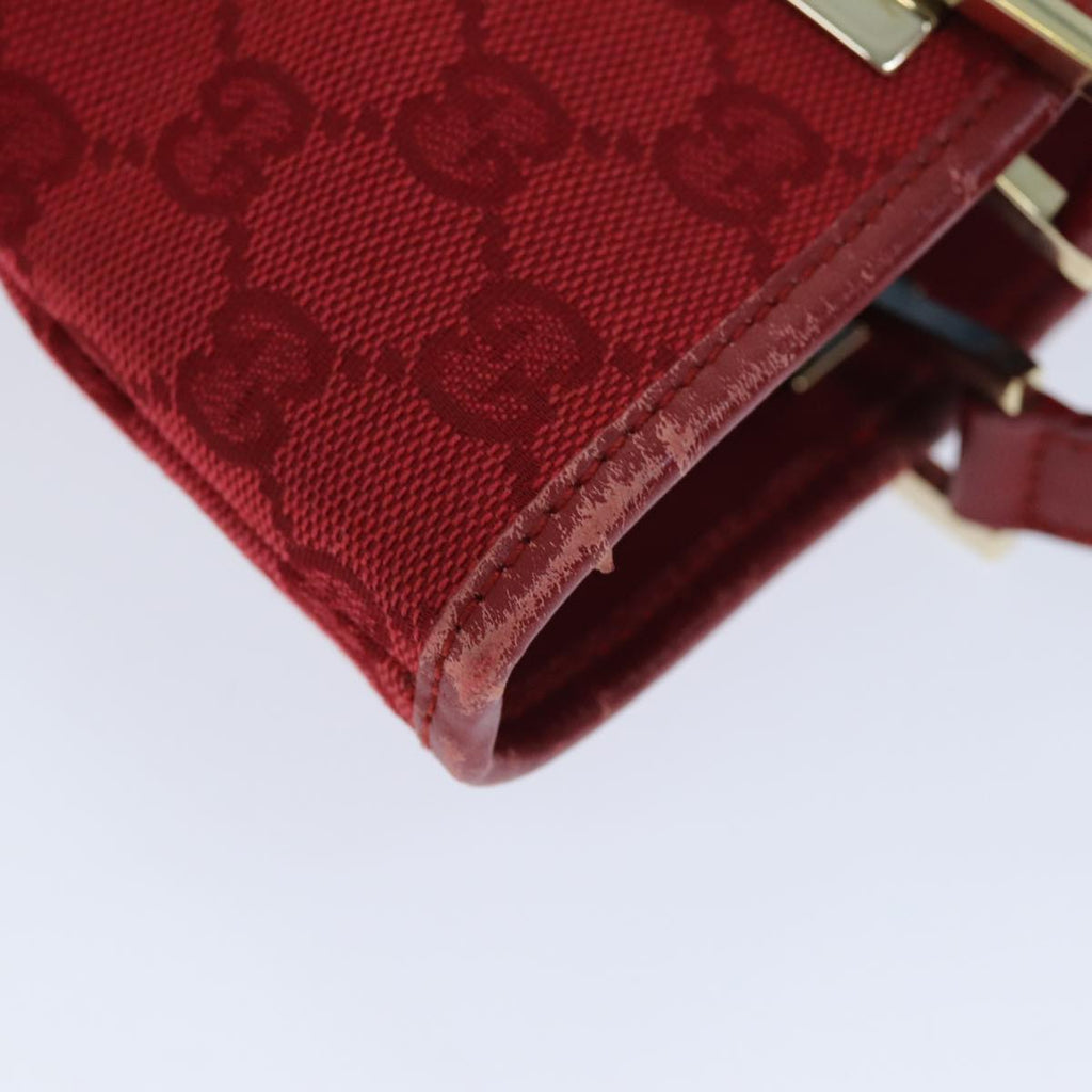 GUCCI GG Canvas Tote Bag Red 002 1099 76418