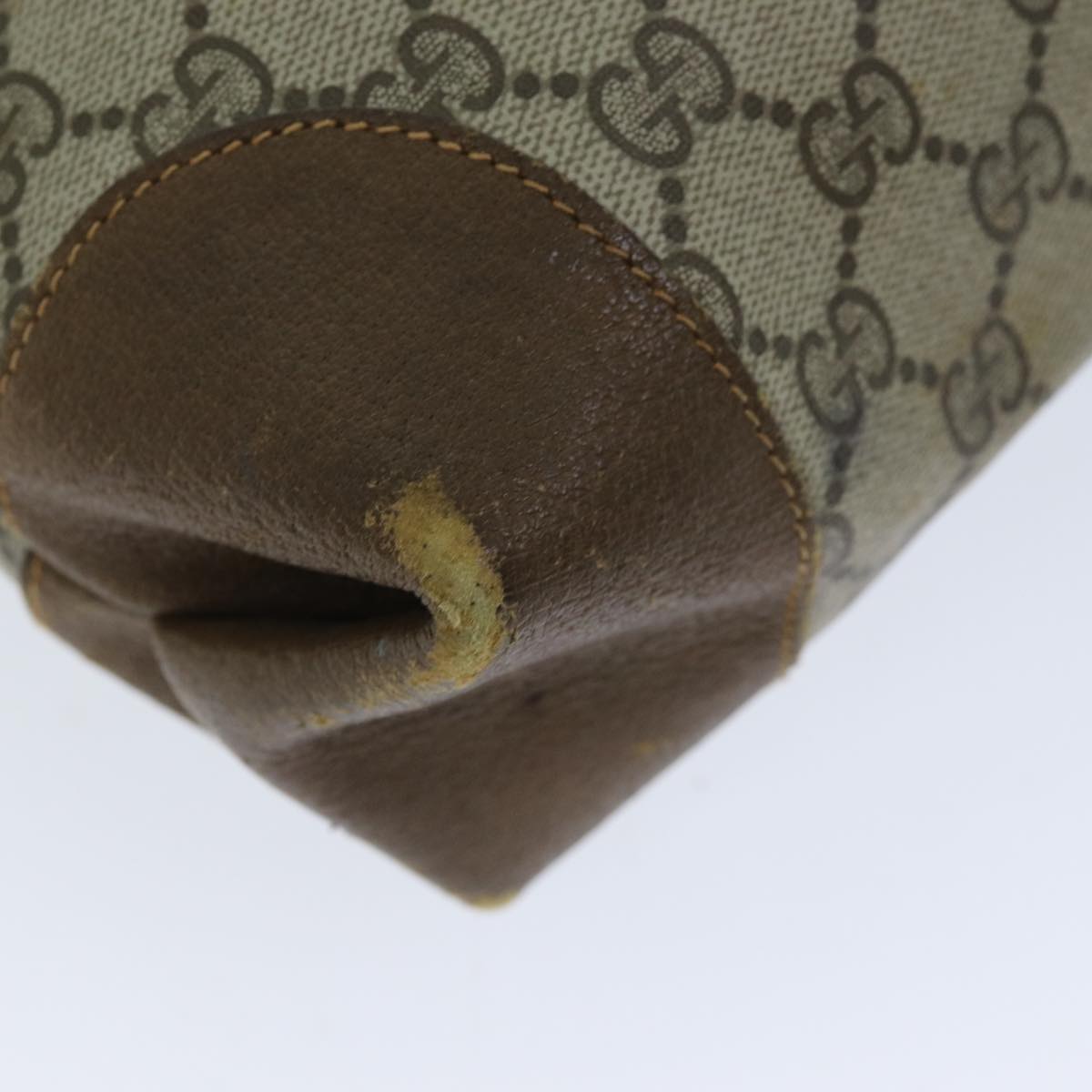 GUCCI GG Supreme Web Sherry Line Tote Bag PCV Beige Red 002 904 0131 76489
