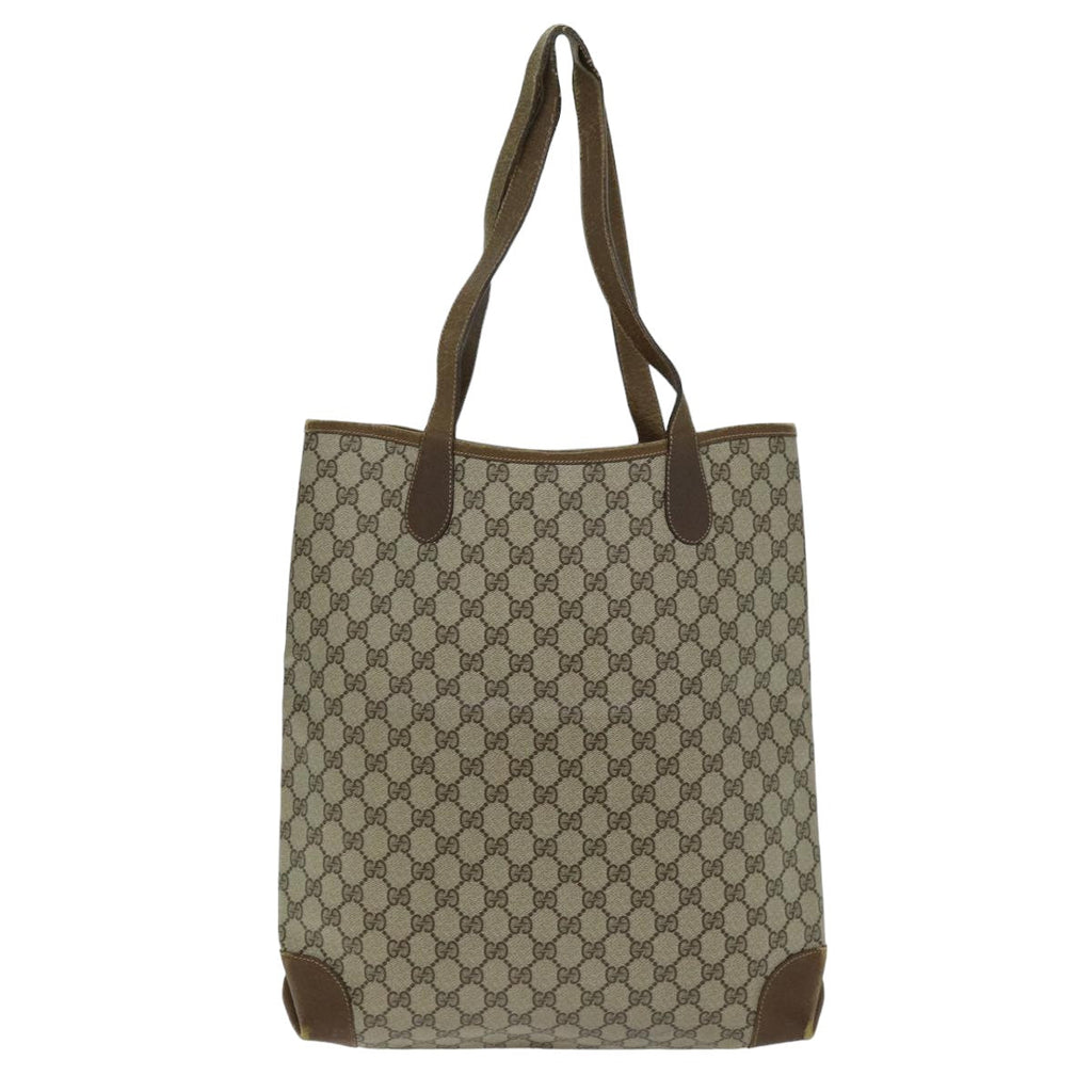 GUCCI GG Supreme Web Sherry Line Tote Bag PCV Beige Red 002 904 0131 76489