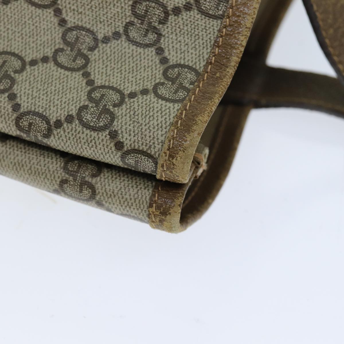 GUCCI GG Supreme Web Sherry Line Tote Bag PCV Beige Red 002 904 0131 76489