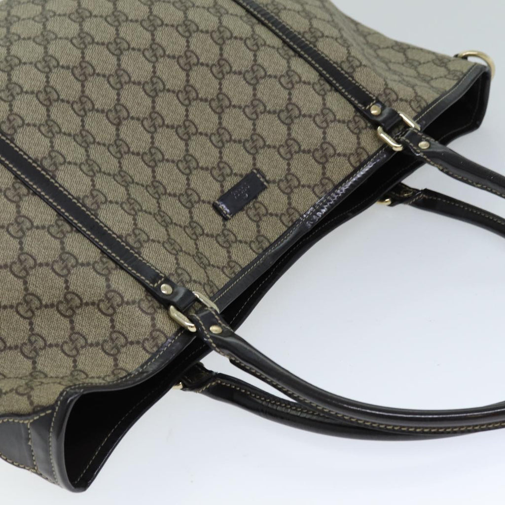GUCCI GG Supreme Tote Bag PVC Beige 197953 76579
