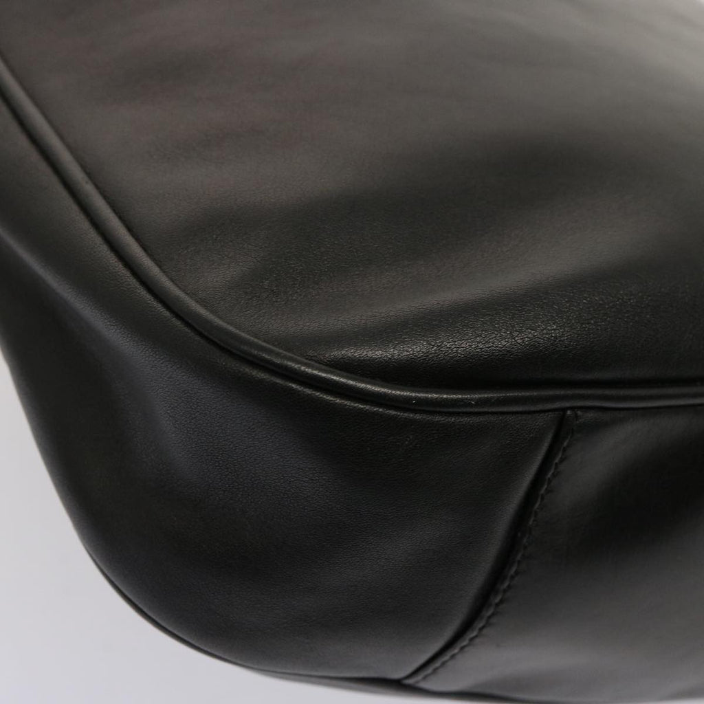 GUCCI Bamboo Hand Bag Leather Black 001 1781 1638 76586
