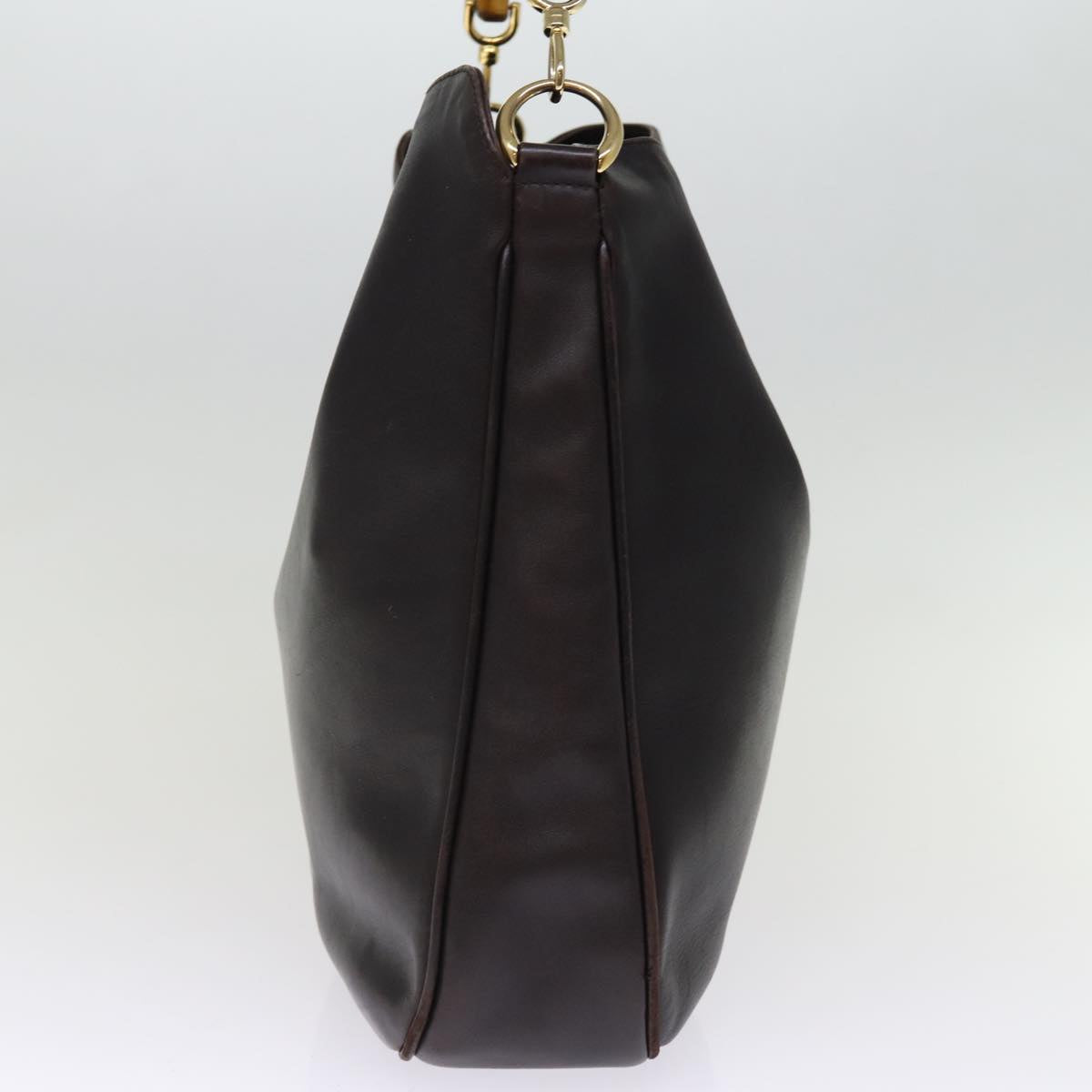 GUCCI Bamboo Hand Bag Leather Outlet 2way Black 001 1577 2123 76587