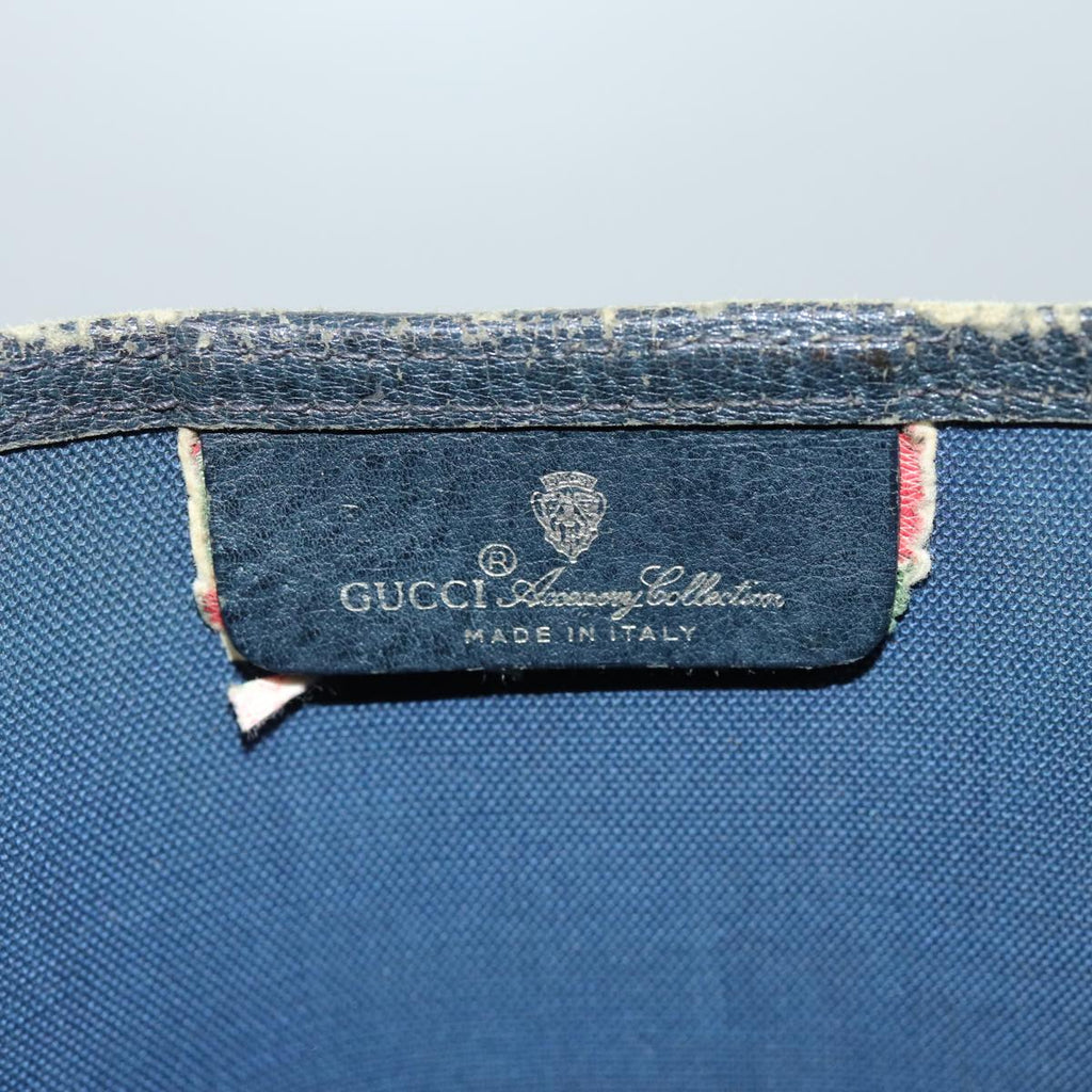 GUCCI GG Supreme Sherry Line Tote Bag PCVLeather Red Navy 120 02 003 76588