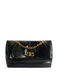 MONACO S BLACK BAG WITH GOLDEN CHAIN LOGO