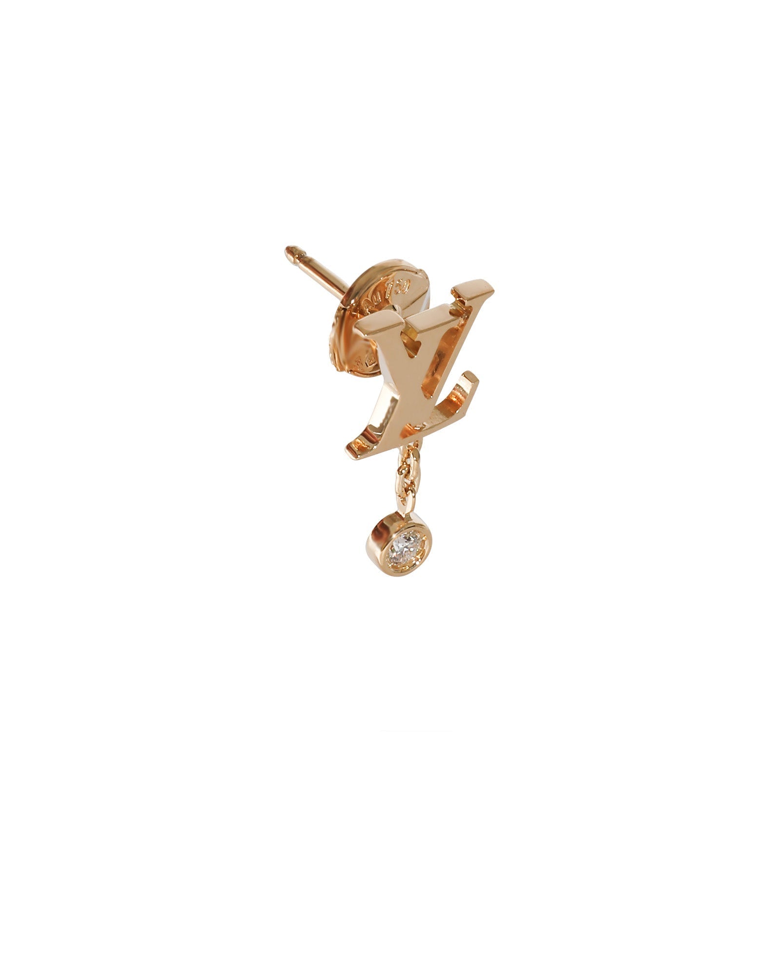 Louis Vuitton Idylle Blossom Single Diamond Earring in 18K Yellow Gold 03 CTW