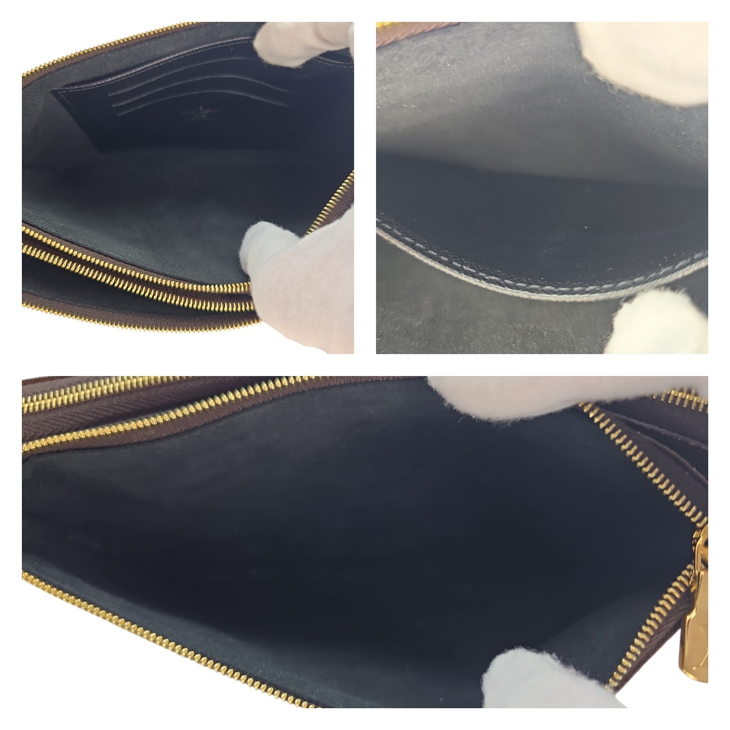 Louis Vuitton Reverse Monogram Giant Double Zip Pochette with Strap