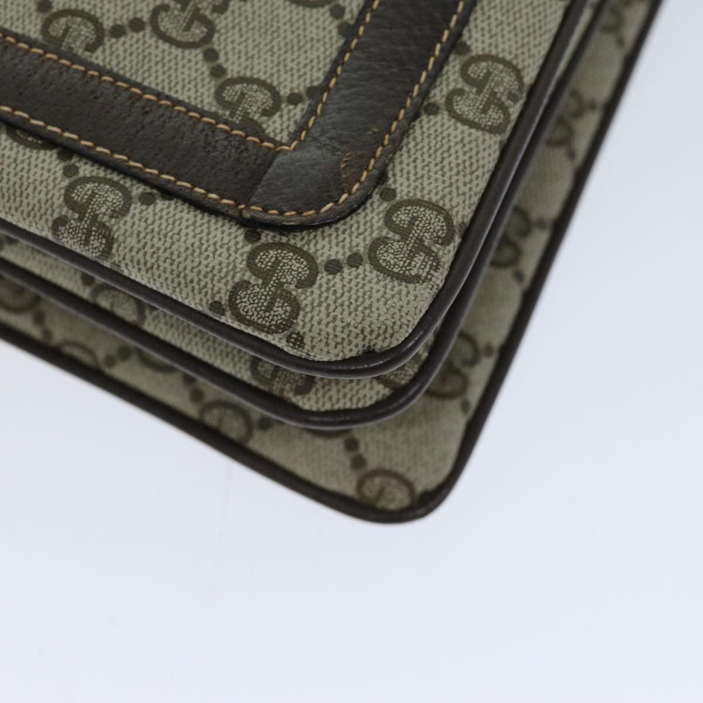 GUCCI GG Supreme Web Sherry Line Shoulder Bag PVC Beige 904 02 013 76634