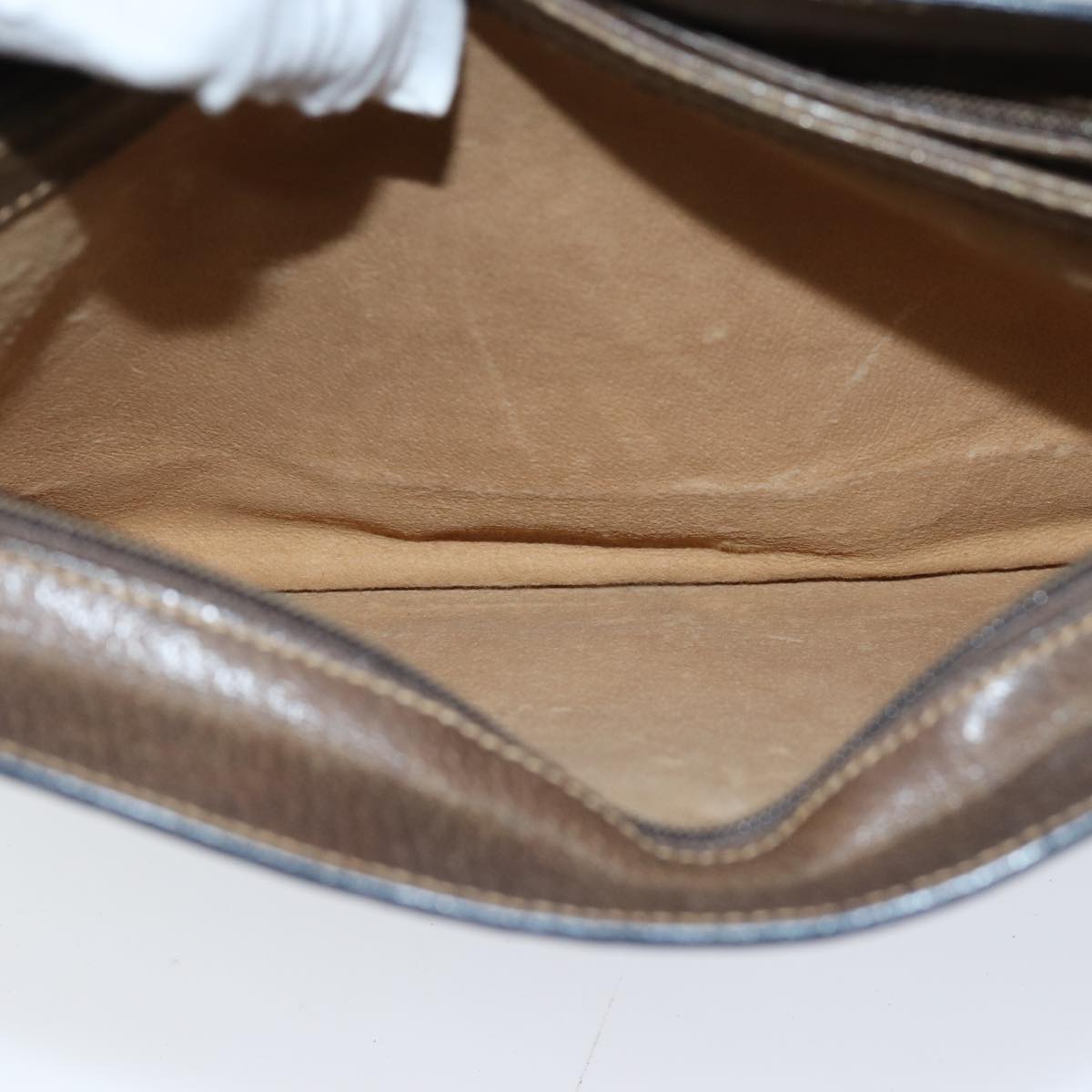 GUCCI GG Supreme Web Sherry Line Shoulder Bag PVC Beige 904 02 013 76634
