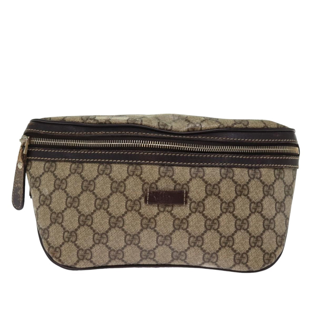 GUCCI GG Supreme Body Bag PVC Beige 233269 76658