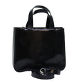 GUCCI Hand Bag Enamel 2way Black 000 1013 0504 76665