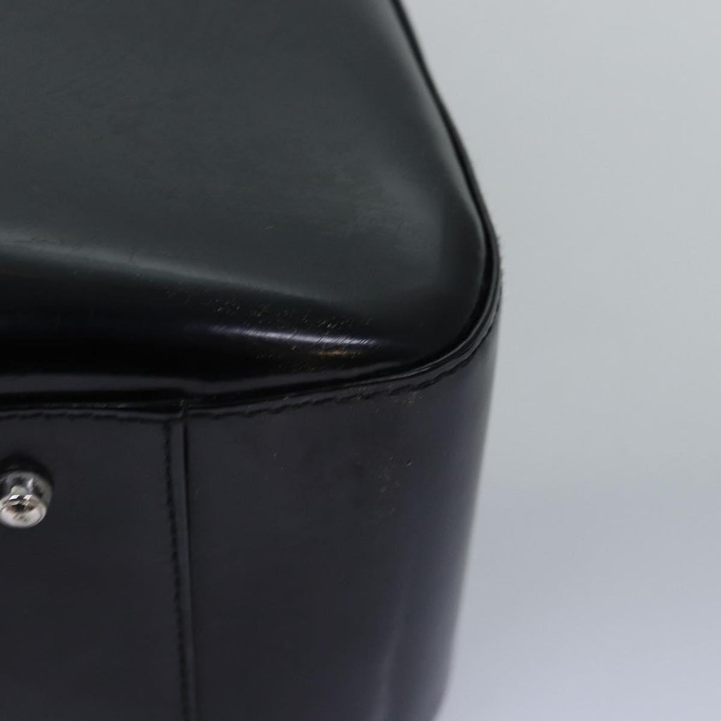 GUCCI Hand Bag Enamel 2way Black 000 1013 0504 76665