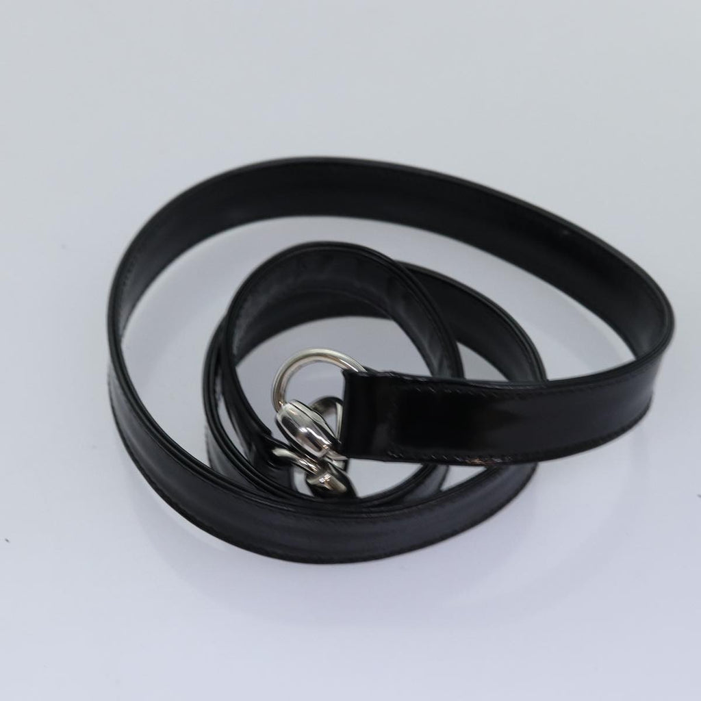 GUCCI Hand Bag Enamel 2way Black 000 1013 0504 76665