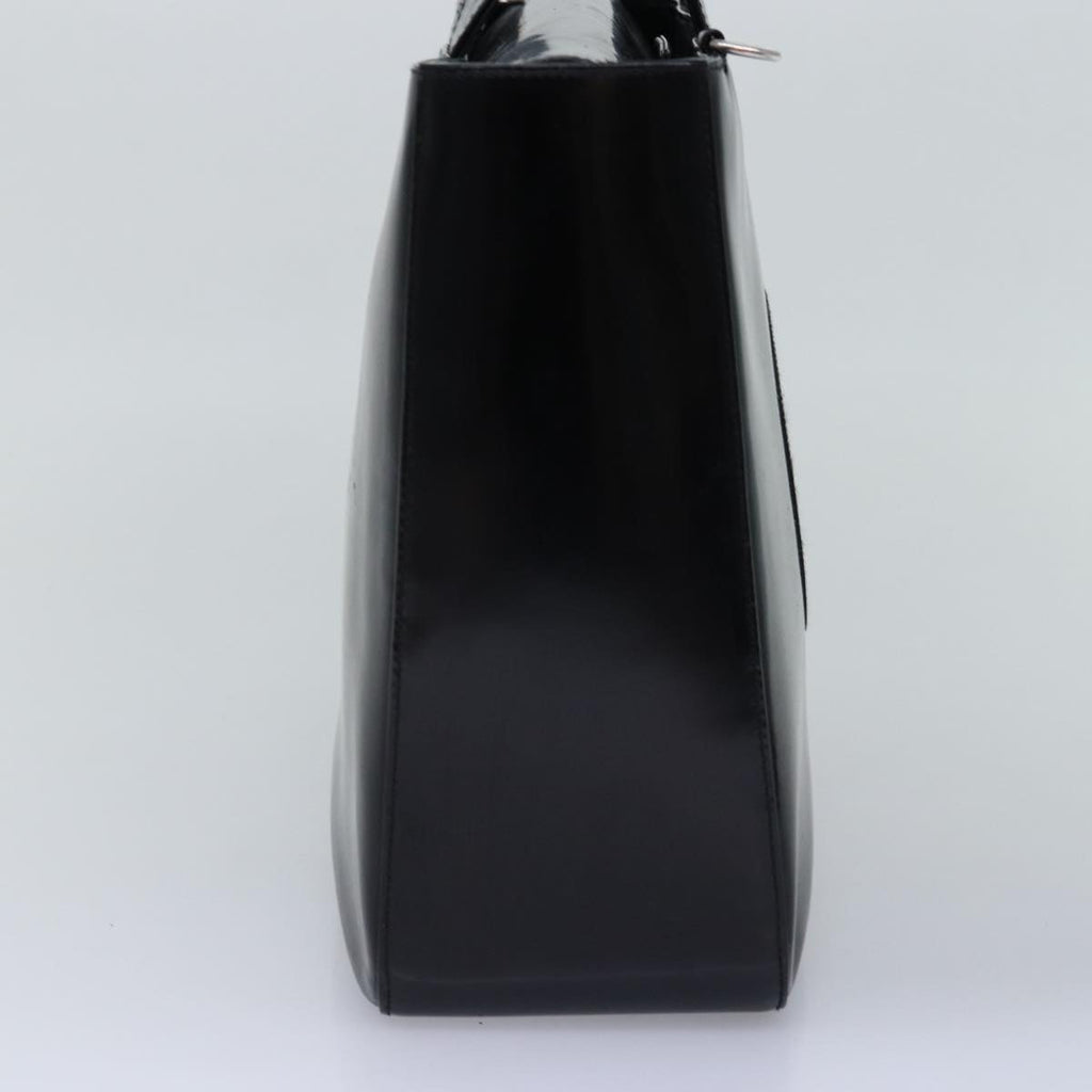 GUCCI Hand Bag Enamel 2way Black 000 1013 0504 76665