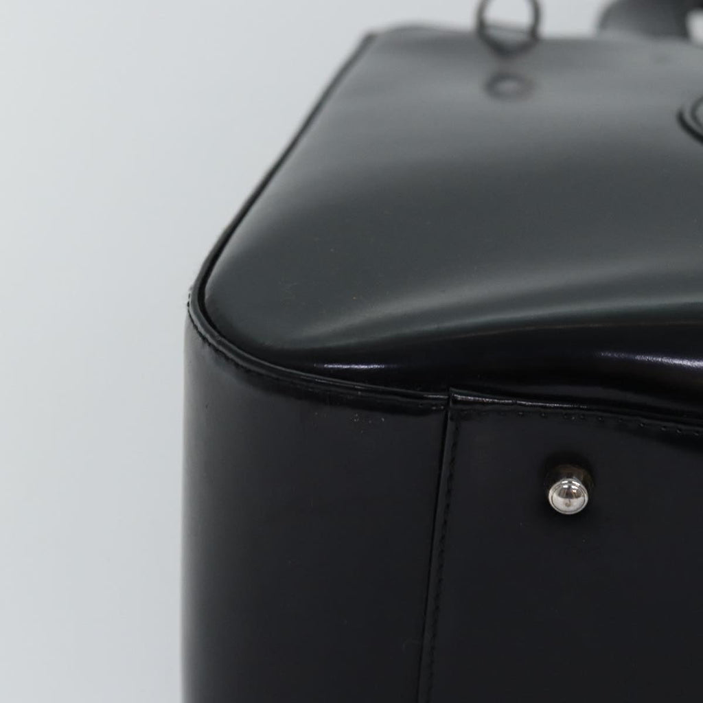 GUCCI Hand Bag Enamel 2way Black 000 1013 0504 76665