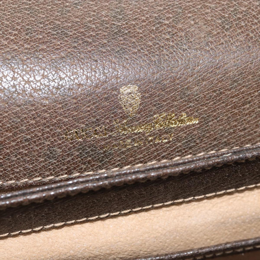 GUCCI GG Supreme Shoulder Bag PVC Leather Beige 76670