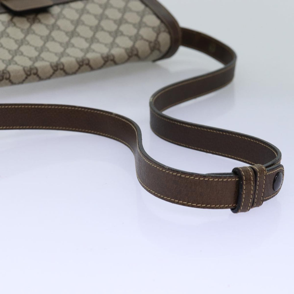 GUCCI GG Supreme Shoulder Bag PVC Leather Beige 76670