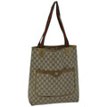 GUCCI GG Supreme Web Sherry Line Tote Bag PCVLeather Beige 39 02 003 76718