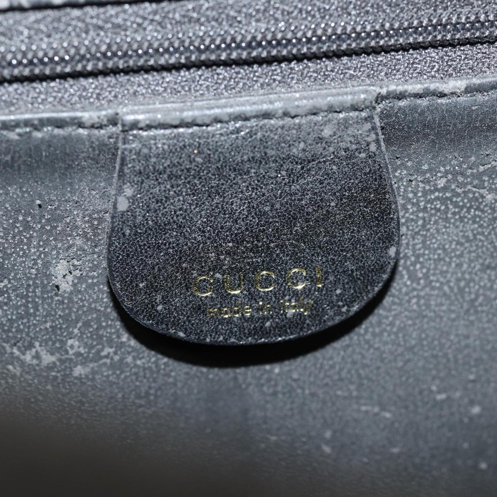 GUCCI Bamboo Hand Bag Leather Black 001 0166 1577 76719