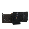 GUCCI GG Canvas Hand Bag 3Set Black Brown 76727