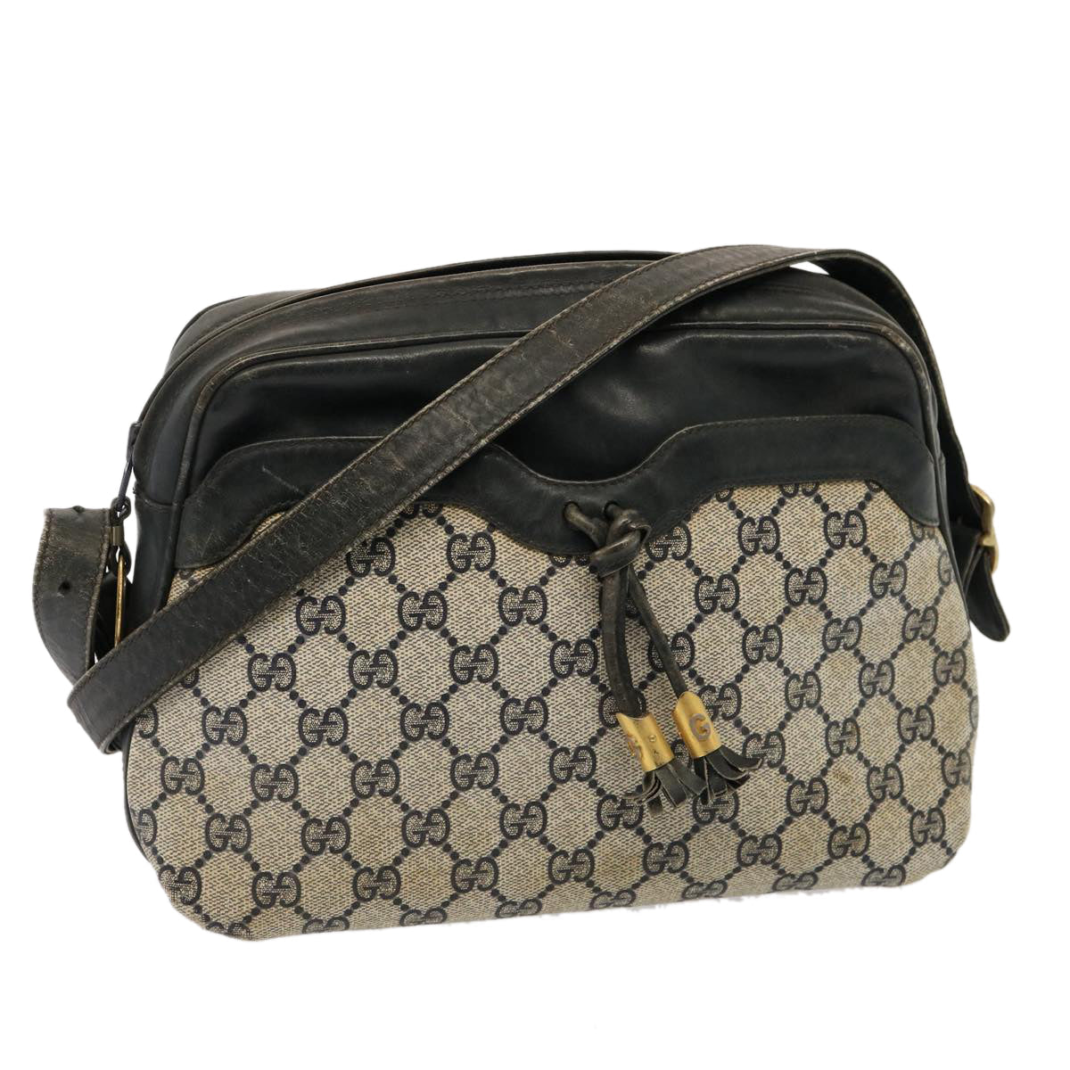 GUCCI GG Supreme Shoulder Bag PCV Navy 001 256 1066 76733