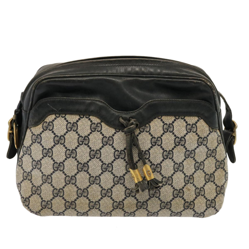 GUCCI GG Supreme Shoulder Bag PCV Navy 001 256 1066 76733