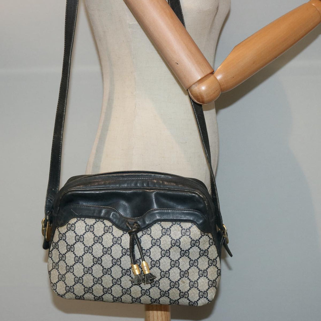 GUCCI GG Supreme Shoulder Bag PCV Navy 001 256 1066 76733