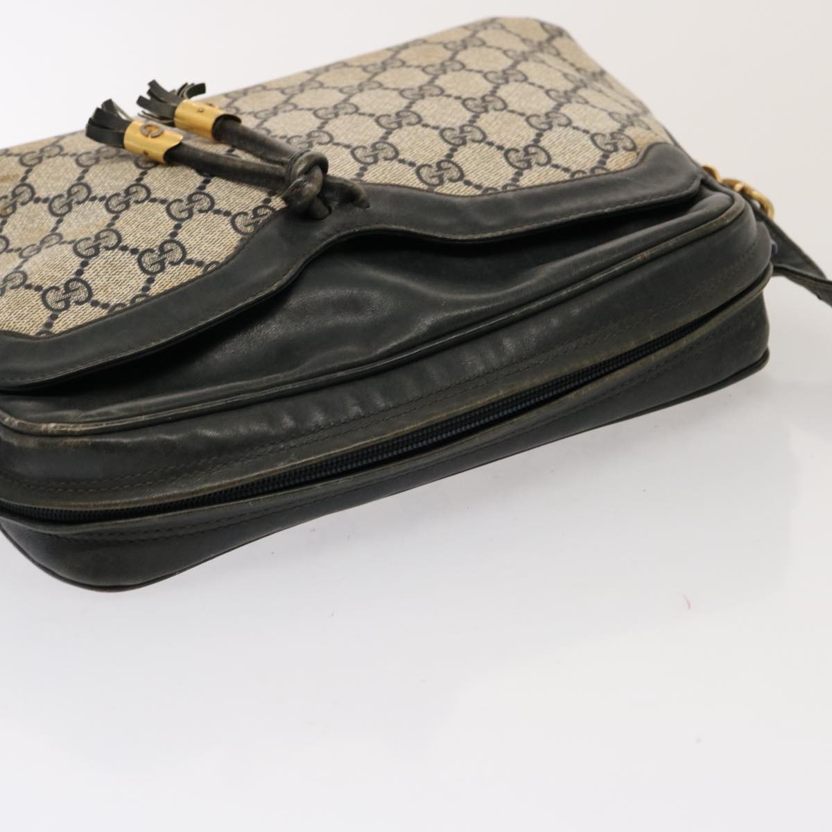 GUCCI GG Supreme Shoulder Bag PCV Navy 001 256 1066 76733
